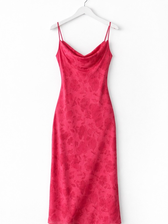 Dynamite Dresses & Skirts - Dynamite Red Floral Midi Slip Dress